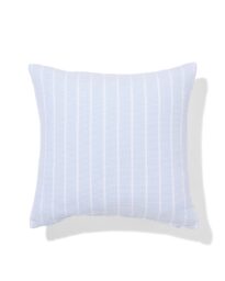 HEMA Kussenhoes 40x40cm Katoen Strepen Lichtblauw (blauw)