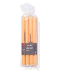 HEMA Lange Huishoudkaarsen Ø2.2x29 - 12 Stuks Lichtoranje (lichtoranje)