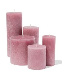 HEMA HEMA Rustieke Kaarsen Oudroze (oudroze)