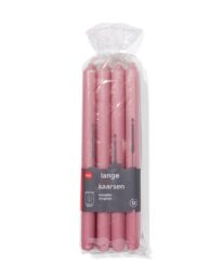 HEMA HEMA Lange Huishoudkaarsen Ø2.2x29 - 12 Stuks Oudroze (oudroze)