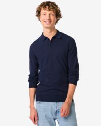 HEMA Herentrui fijngebreid donkerblauw (donkerblauw)