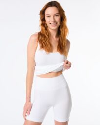 HEMA Licht Corrigerende Biker Hoge Taille Katoen Wit (wit)