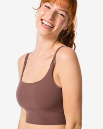 HEMA Niet Voorgevormde Top Zonder Beugel Ultimate Comfort Donkerbruin (donkerbruin)