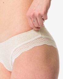 140 Dames Brazilian Rib Met Kant Naturel (naturel)