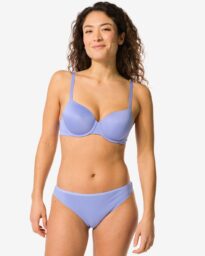 HEMA Dames Brazilian Katoen Met Kant Blauw (blauw)