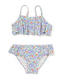 HEMA Kinderbikini Bloemen Lila (lila)