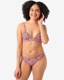 HEMA HEMA Damesbikinibroekje Rib Bloemen Multi (multi)