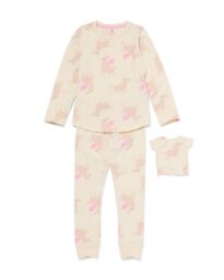 051 Kinderpyjama Met Poppenpyjama Eenhoorn Gebroken Wit (gebroken wit)