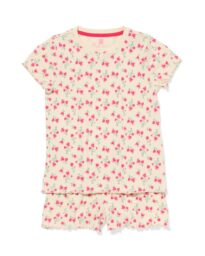 HEMA Kinder Shortama Bloem Gebroken Wit (gebroken wit)
