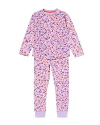 051 Kinderpyjama Bloemen Lila (lila)