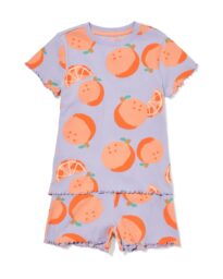 HEMA Kindershortama Rib Sinaasappel Lila (lila)