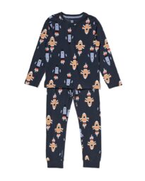 051 Kinderpyjama Raket Donkerblauw (donkerblauw)