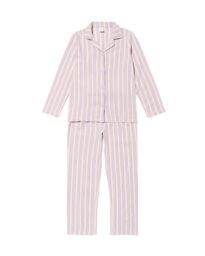 HEMA Kinderpyjama flannel strepen lila (lila)