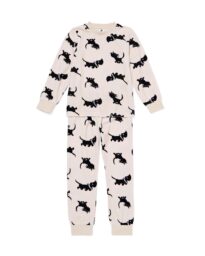 HEMA HEMA Takkie Kinderpyjama Velours Gebroken Wit (gebroken wit)
