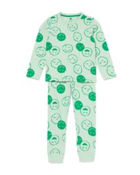 HEMA Kinderpyjama Gezichtje Lichtgroen (lichtgroen)