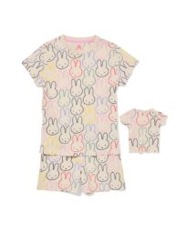 HEMA Nijntje Kinderpyjama Stretch Katoen Met Poppenpyjama Gebroken Wit (gebroken wit)