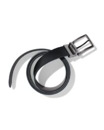 Menclothing Omkeerbare Mannenriem 3.5cm Zwart (zwart)