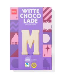 HEMA HEMA Chocoladeletter Wit M 140g