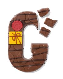 HEMA HEMA Handgedecoreerde Chocoladeletter Melk G 180g