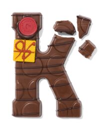 HEMA HEMA Handgedecoreerde Chocoladeletter Melk K 180g