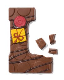 HEMA HEMA Handgedecoreerde Chocoladeletter Melk L 180g