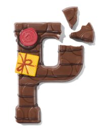 HEMA Handgedecoreerde chocoladeletter melk P 180g
