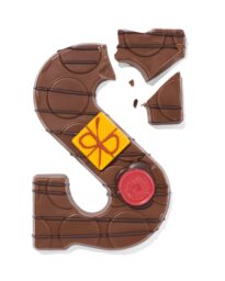 HEMA HEMA Handgedecoreerde Chocoladeletter Melk S 180g