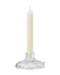 HEMA HEMA Kandelaar 9.7x5cm Glas Transparant Bloem (transparant)