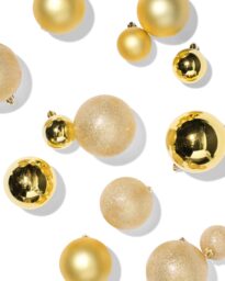 HEMA HEMA Kerstballen Set Goud - 44 Stuks (goud)