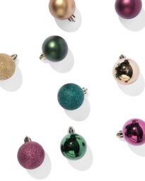HEMA HEMA Kerstballen Plastic Multi - 9 Stuks (multi)