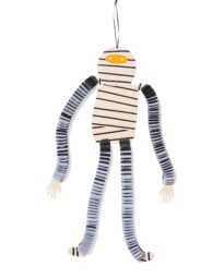 HEMA HEMA Hangend Skelet 150x17cm Papier Halloween (wit/zwart)