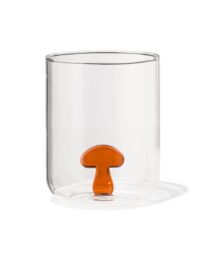 HEMA Glas Met Paddenstoel 450ml Herfst (terra)