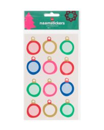 HEMA HEMA Naamstickers Kerstballetjes