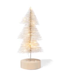 HEMA HEMA Mini Kerstboom Wit Met Lichtjes (wit)