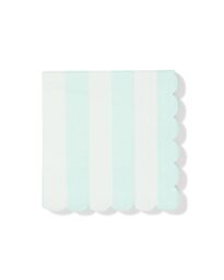 HEMA HEMA Servetten 24x24cm Papier Strepen Blauw - 20 Stuks