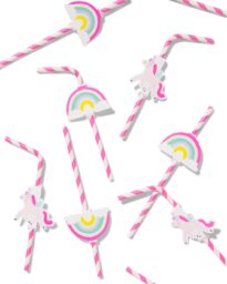 HEMA HEMA Papieren Rietjes Regenboog - 10 Stuks