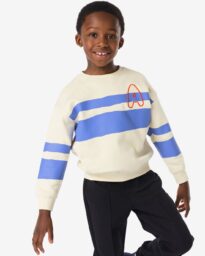 051 Kindersweater Strepen Ecru (ecru)