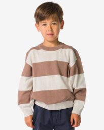 051 Kindertrui Strepen Bruin (bruin)