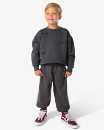 HEMA HEMA Takkie Kindersweater Donkergrijs (donkergrijs)