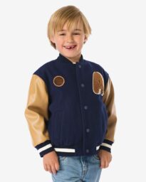 051 Kinderbomberjack PU Blauw (blauw)