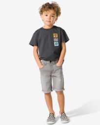 HEMA Kindershort Jogdenim Grijs (grijs)