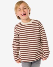 051 Kindershirt Strepen Bruin (bruin)