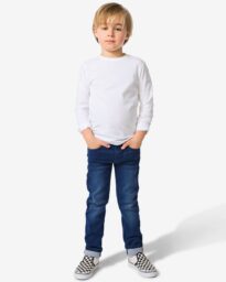 HEMA Kinder Broek Jogdenim Skinny Fit Donkerblauw (donkerblauw)
