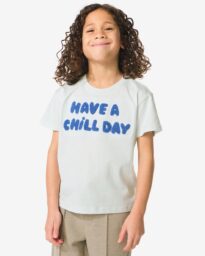 HEMA Kinder T-shirt Chill Blauw (blauw)
