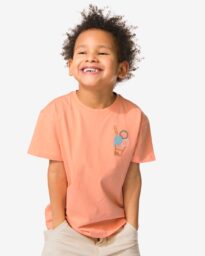 HEMA Kinder T-shirt Ijsjes Perzik (perzik)