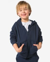 051 Kinder Sweatvest Donkerblauw (donkerblauw)