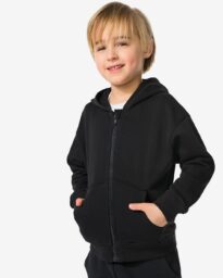 HEMA Kinder Sweatvest Zwart (zwart)