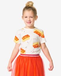 HEMA HEMA Kinder T-shirt Tompouce Gebroken Wit (gebroken wit)