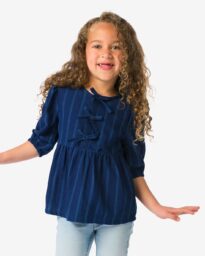 HEMA HEMA Kinderblouse Strepen Donkerblauw (donkerblauw)