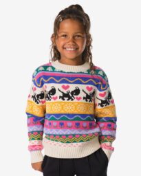 HEMA HEMA Takkie Kindertrui Ecru (ecru)
